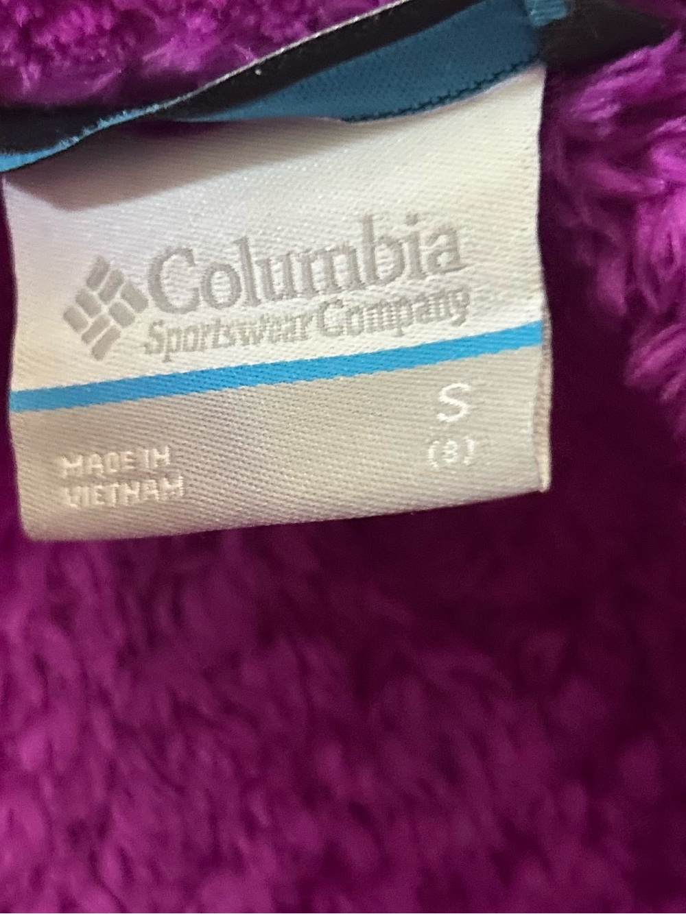 Columbia Fleece Zip Up Jacket Fuchsia Purple Size S (8) - Picture 5 of 5